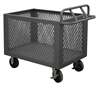4STE-EX-3048-95 - 30-1/2 in. x 54-1/2 in. x 35-3/16 in. Gray 4-Sided Mesh Mobile Box Truck with Ergonomic Handle