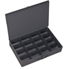 113-95 - 18 in. x 3 in. x 12 in. Gray Large Steel Compartment Box with 16 Openings