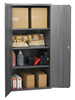 3500-95 - 36 in. x 24 in. x 84 in. Gray Flush-Door Style Adjustable 3-Shelf Cabinet