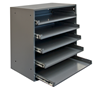 305B-95 - 20-1/2 in. x 12-1/2 in. x 21 in. Gray 5-Compartments Large Bearing Slide Rack 