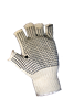 S52NFD1 - One Size Natural Economy Fingerless PVC Dotted String Knit Gloves