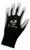 PUG-10-9 - Large (9) Black/Gray Economy Polyurethane Coated Gloves