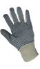 C80D1 - One Size Natural Cotton Canvas PVC Dotted Gloves