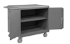 3113-95 - 25-13/16 in. x 42-1/8 in. x 36-3/8 in. Gray 2-Door 1-Shelf Mobile Bench Cabinet