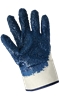 607R-10(XL) - X-Large (10) Natural/Blue Rough Solid Nitrile Three-Quarter Dipped Gloves