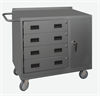 2211-95 - 18-1/4 in. x 42-1/8 in. x 36-3/8 in. Gray 1-Shelf And 4-Drawer Lockable 16 Gauge Steel Mobile Bench Cabinet 