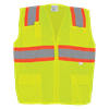 GLO-003-M - Medium Hi-Vis Yellow/Green Solid and Mesh Surveyors Vest