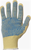 215352PD-MD - Medium Yellow/Blue Dotted Kevlar ShurRite Knit Glove