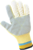 K300LF-10(XL) - X-Large (10) Yellow/Gray Heavyweight Seamless Cut Resistant Double-Leather Palm Gloves
