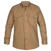 ISH65DH20-SM - Small Khaki 6.5 oz. Westex DH Long Sleeve Shirt