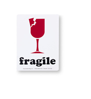 170-5-02 - 3 in. x 4 in. White Fragile International Handling Label
