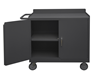 2210A-LU-95 - 18-1/4 in. x 42-1/8 in. x 36-3/8 in. Gray 1-Shelf Lockable 16 Gauge Steel Mobile Bench Cabinet 