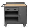 2212A-TH-LU-95 - 18-1/4 in. x 42-1/8 in. x 36-3/8 in. Gray Adjustable 2-Shelves Locking Mobile Bench Cabinet With Hard Board Top 
