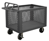 4STE-EX-2448-95 - 24-1/2 in. x 54-1/2 in. x 35-3/16 in. Gray 4-Sided Mesh Mobile Box Truck with Ergonomic Handle