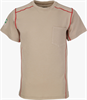 SSCAT20-LG - Large Khaki High Performance FR Short Sleeve Crew Shirt