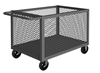 4ST-EX-2436-6MR-95 - 24-1/2 in. x 42-1/2 in. x 29-7/16 in. Gray 4-Sided Mesh Mobile Box Truck with Tubular Handle