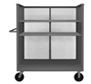 3ST-EX3048-3-95 - 30-3/8 in. x 54-1/2 in. x 56-7/16 in. Gray Fixed 3-Shelf 3-Sided Mesh Mobile Truck
