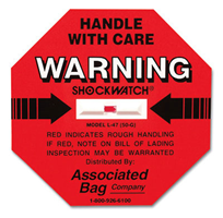 700-1-01 - 4 in. x 4 in. Red Shockwatch® Indicator Label
