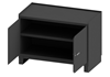 3403-NVS-95 - 48-1/8 in. x 24-1/4 in. x 36-3/16 in. Gray 1-Shelf Stationary Workstation 