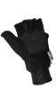 519INT-8(M) - Medium (8) Black Insulated Fleece Fingerless Flip-Up Mittens