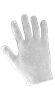 L100-W - Women's Bleached White Lightweight Cotton Gloves
