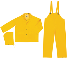 2003 SUIT-2XL - 2X-Large Yellow 3-Piece Rainsuit includes Jacket, Detachable Hood and Bib Pants