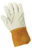 100MTC-8(M) - Medium (8) Beige and Gold Premium Grain Cowhide Mig/Tig Welder Gloves
