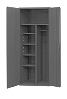 3500-HDL-95 -  36 in. x 24 in. x 84 in. Gray Fixed 1-Shelf/Adjustable 4-Shelves Recessed-Door Style Cabinet