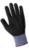 CR617-9(L) - Large (9) Blue/White Cut Resistant Nitrile Palm Dipped Gloves