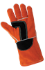 1200-GLOBAL - Large (9) Russet and Black Premium Leather Welders Gloves