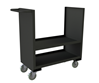 2SLT-1836-1.2K-95 - 18-3/16 in. x 42-1/8 in. x 40 in. Gray 1200 lbs. Capacity Sided Mobile Cart