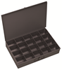 111-95 - 18 in. x 3 in. x 12 Gray Large Steel Compartment Box with 20 Openings