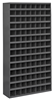 745-95 - 33-7/8 in. x 12 in. x 64-5/9 in. Gray Tall Bins Cabinet with 112 Openings