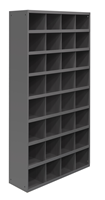 725-95 - 33-7/8 in. x 12 in. x 64-5/9 in. Gray Tall Bins Cabinet with 32 Openings