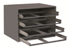 303-95 - 20 in. x 15-3/4 in. x 15 in. Gray 4-Compartments Large Sliding Rack 