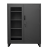3704CXC-BLP4S-95 - 60 in. x 24 in. x 78 in. Gray Adjustable 4-Shelf Access Control Cabinet