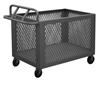 4ST-EX-1836-5PO-95 - 18-1/2 in. x 42-1/2 in. x 28-1/16 in. Gray 4-Sided Mesh Mobile Box Truck with Tubular Handle