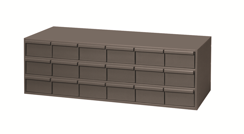 032-95 - 33-13/16 in. x 17-5/32 in. x 12-13/16 in. Gray Extra Large 18-Drawers Cabinet