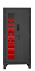 3702CXC-30B-1795 - 36 in. x 24 in. x 78 in. Gray Access Control Cabinet with 30 Red Hook-On Bins