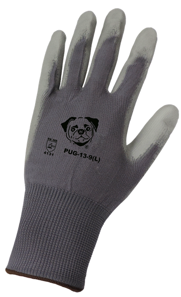 PUG-13-9(L) - Large (9) Gray Polyurethane Coated Gloves