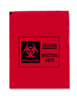 14-20 - 10 in. x 12 in. 2 mil Red Infectious Waste/Biohazard Transport Poly Bag