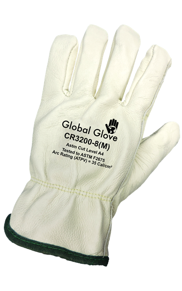 CR3200-6(XS) - X-Small (6) Beige Cut and Heat Resistant Leather Drivers Style Gloves