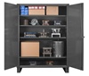 3704-4S-95 - 60 in. x 24 in. x 78 in. Gray Adjustable 4-Shelf Lockable Cabinet