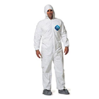 TY-14261-3XL - 3X-Large White Tyvek Disposable Coverall with Hood and Boot Covers