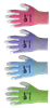 570T-9(L) - Large (9) 4-Pack Blue, Pink, Green and Purple Nitrile Coated Garden Gloves in Four Colors