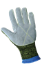 KS300LF-7(S) - Small (7) Dark Green Highly Cut Resistant Leather Palm Gloves