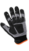 HR8500-9(L) - Large (9) Gray/Black Impact Resistant Padded Palm Gloves