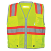 GLO-067-M - Medium Hi-Vis Yellow/Green with Orange Mesh Surveyors Safety Vest