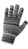 S92K-S - Small (7) Heavy Black and Gray Striped String Knit Gloves