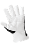 HR4008-8(M) - Medium (8) White/Black Soft Double Goatskin Palm Sports Style Gloves